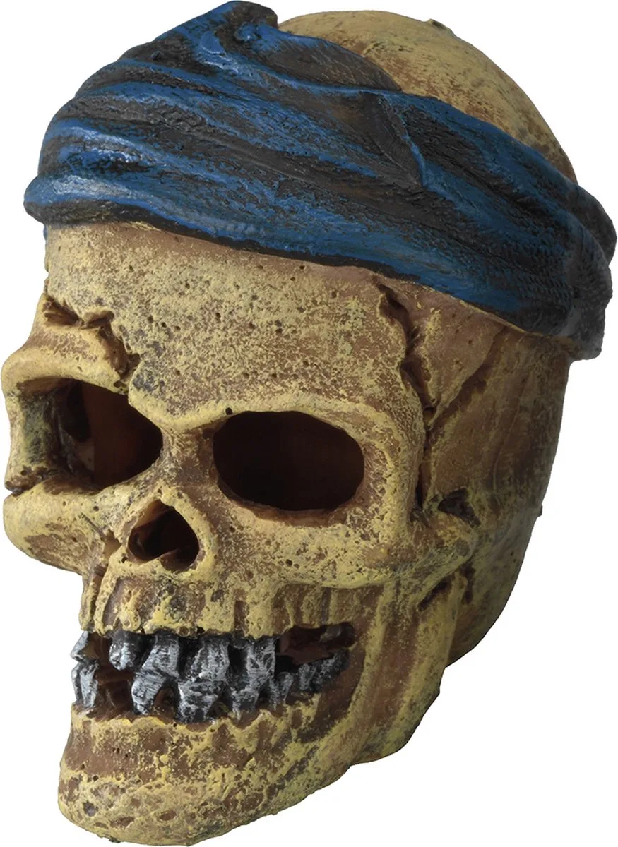 Aquariumdecoratie - Vissen - Piraten Schedel Hoofdbreuk 7,2x6x7,8cm - 1st van Aqua Della in <> – productfoto