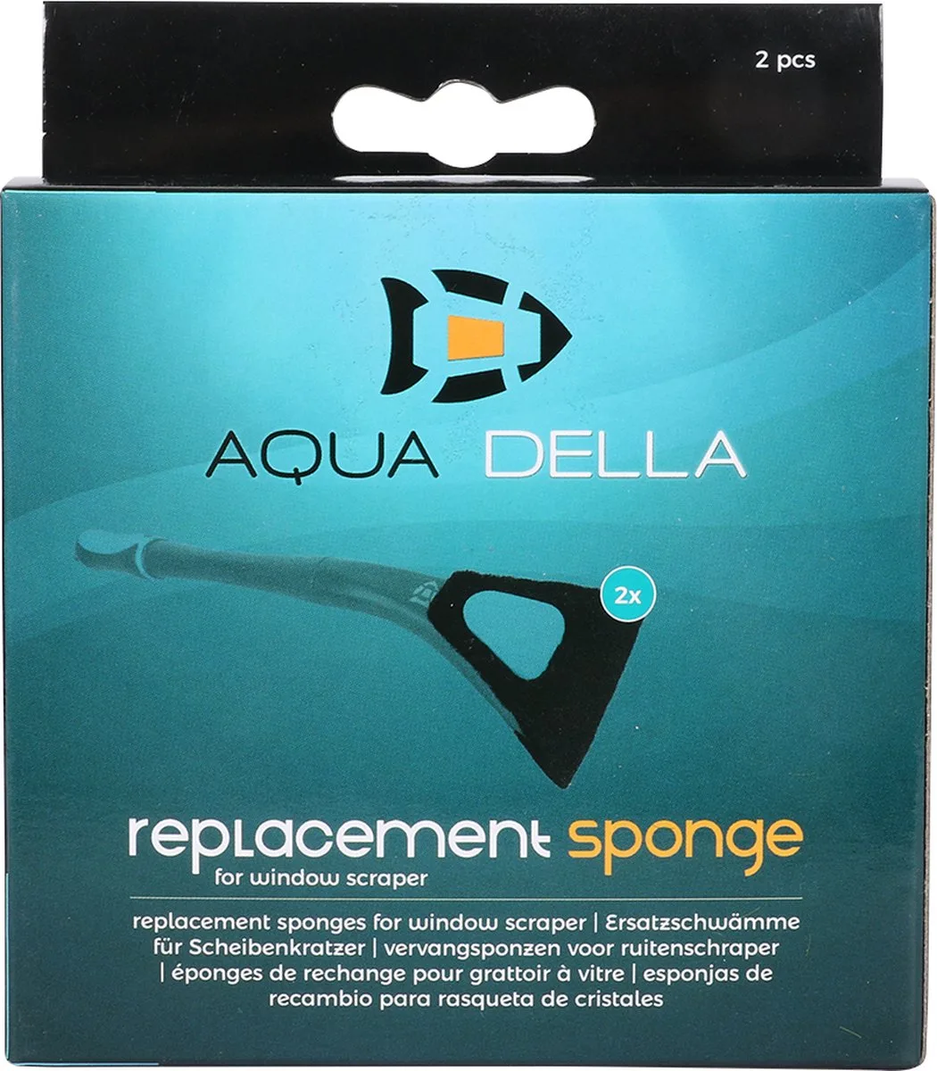 Aquariumtoebehoren - Vissen - Algae Scraper Spare Sponges 9,1x16x1cm - 1st van Aqua Della in Zwart – productfoto