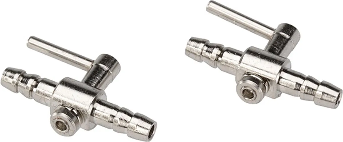Aquariumtoebehoren - Vissen - Metalen Doorvoerkraan Voor Slang 2st - 4/6mm - 2st van Aqua Della in <> – productfoto