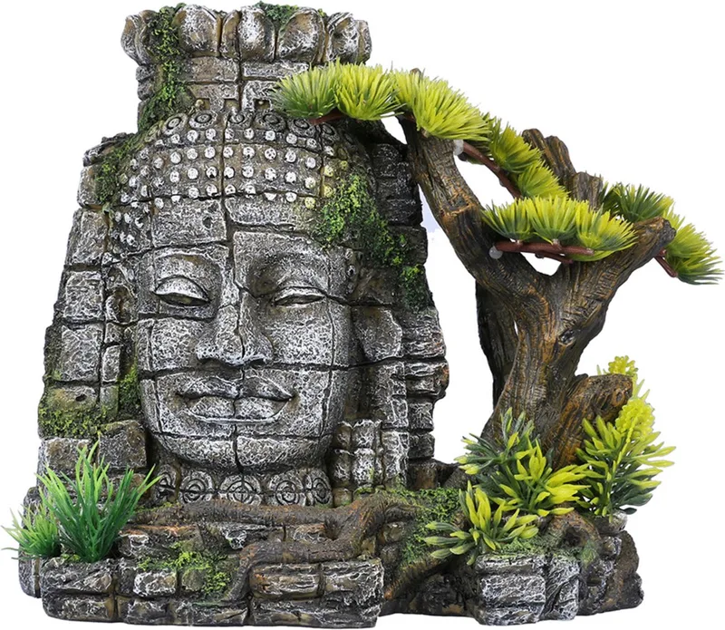 Bayon - Aquarium - Ornament - 23x14x21 cm von Aqua Della in Grau – Produktfoto