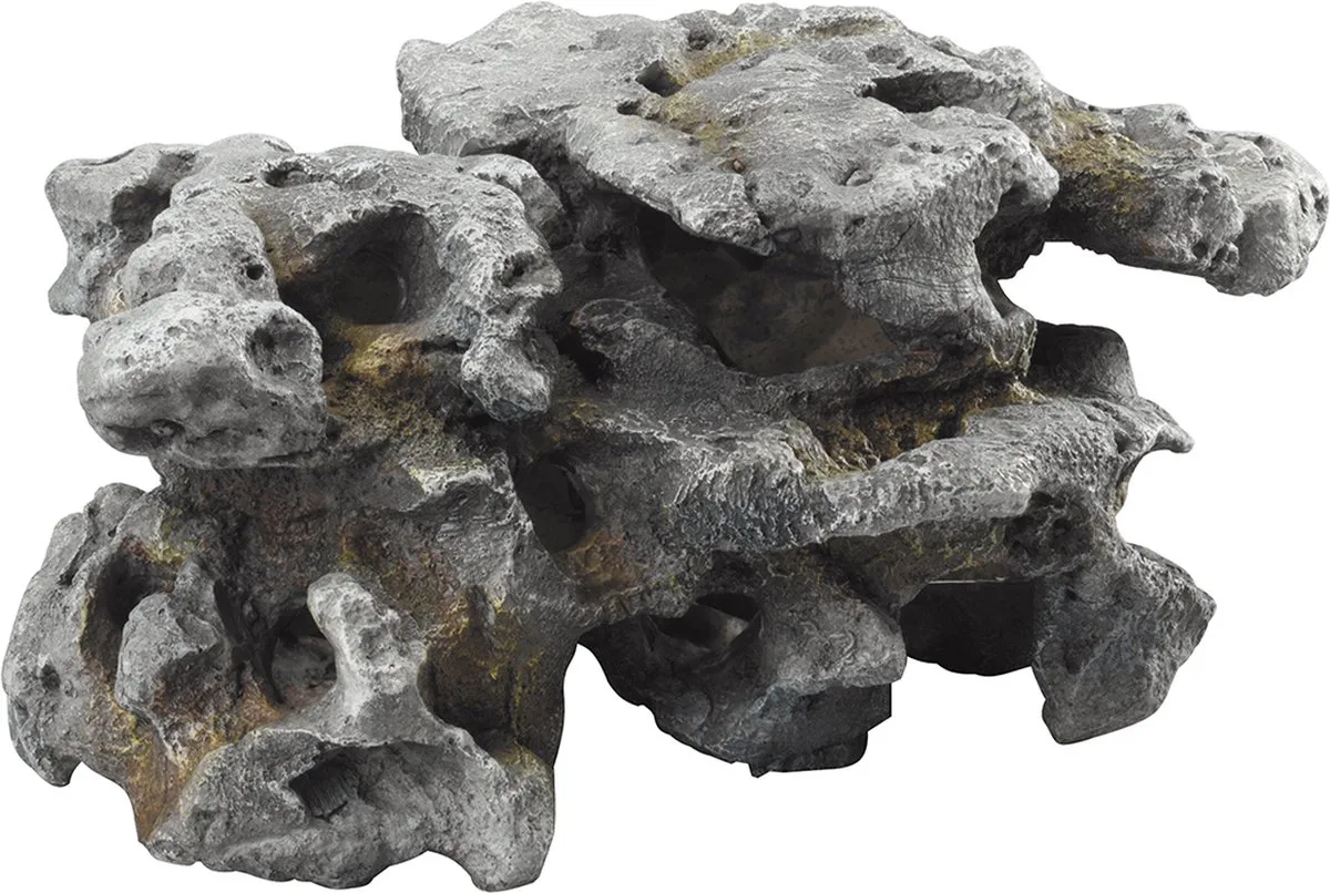 Combo Lava XL - Aquariumdecoratie Rots - Natuurgetrouw en Gifvrij - 35,5x24x15,5cm - Grijs van Aqua Della in <> – productfoto