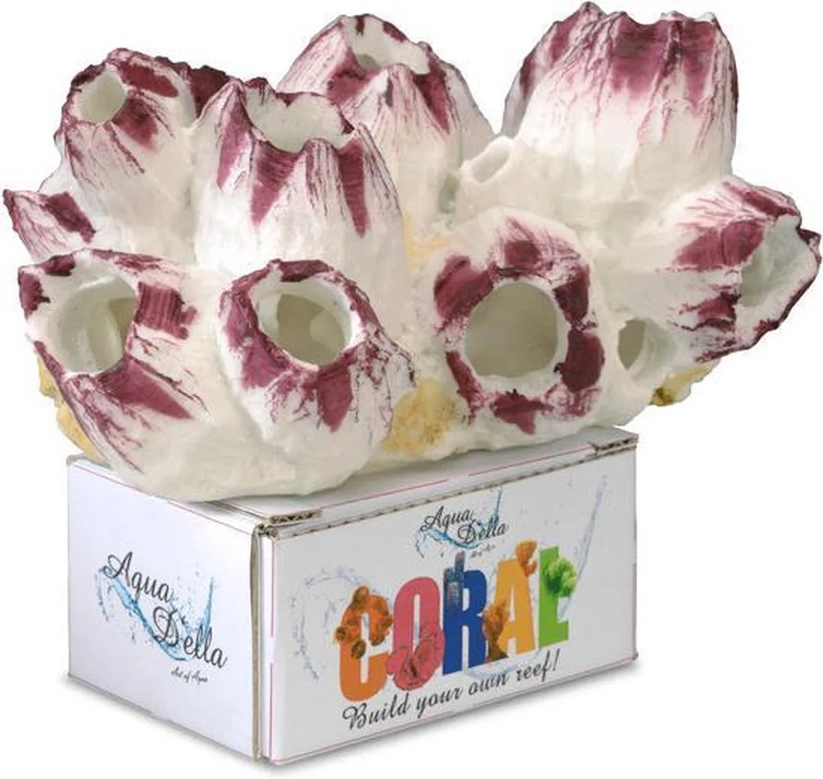 Ebi Decor Koraal L 13.5x12.5x9.5 cm Wit de Aqua Della en Violet – photo produit