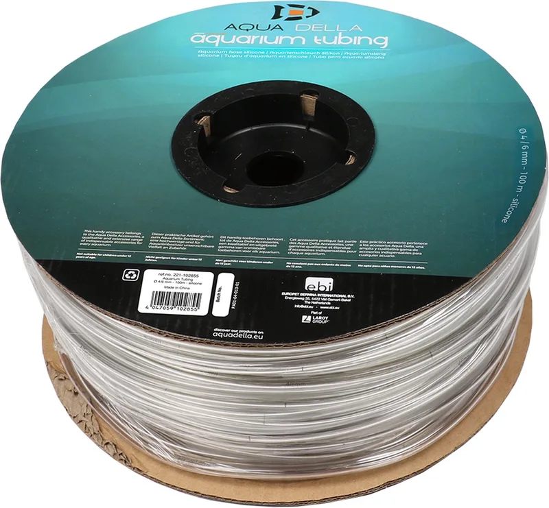 Luchtslang siliconen 4 mm - aquarium luchtslang - prijs per meter de Aqua Della en Transparent – photo produit