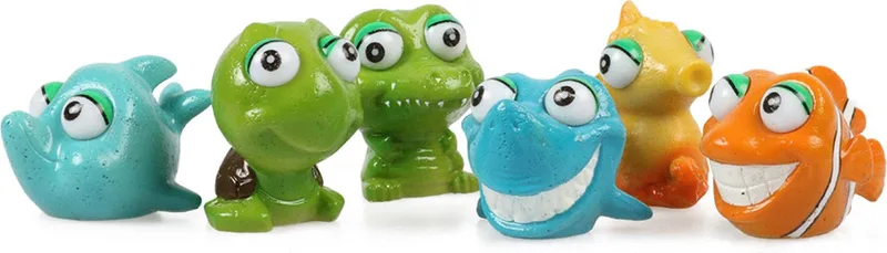 Mini Dieren - Aquarium - Ornament - 4x4x5 cm Assorti de Aqua Della en Gemengde Kleuren – photo produit