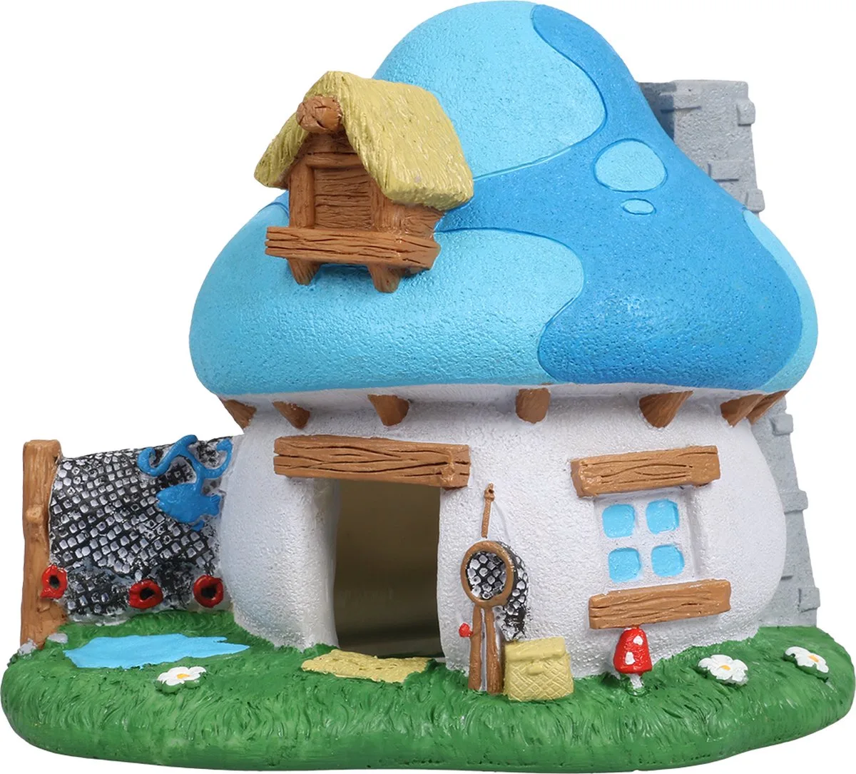 smurfen bos vissershuis action air 13,4x9,8x11cm van Aqua Della in Meerkleurig – productfoto