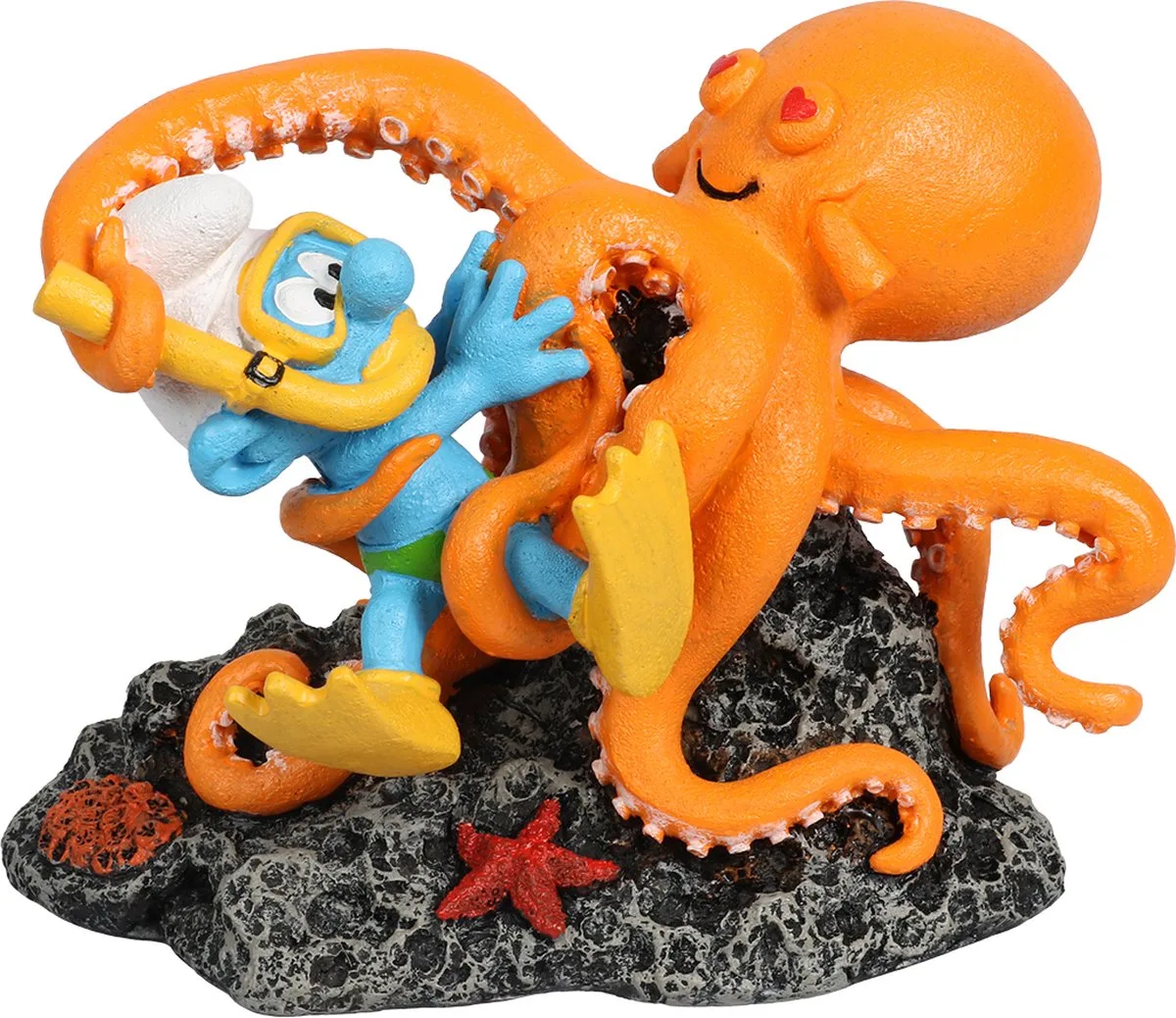 smurfen onderwater octopus 13,4x7,9x9,8cm från Aqua Della i Flerfärgad – produktbild