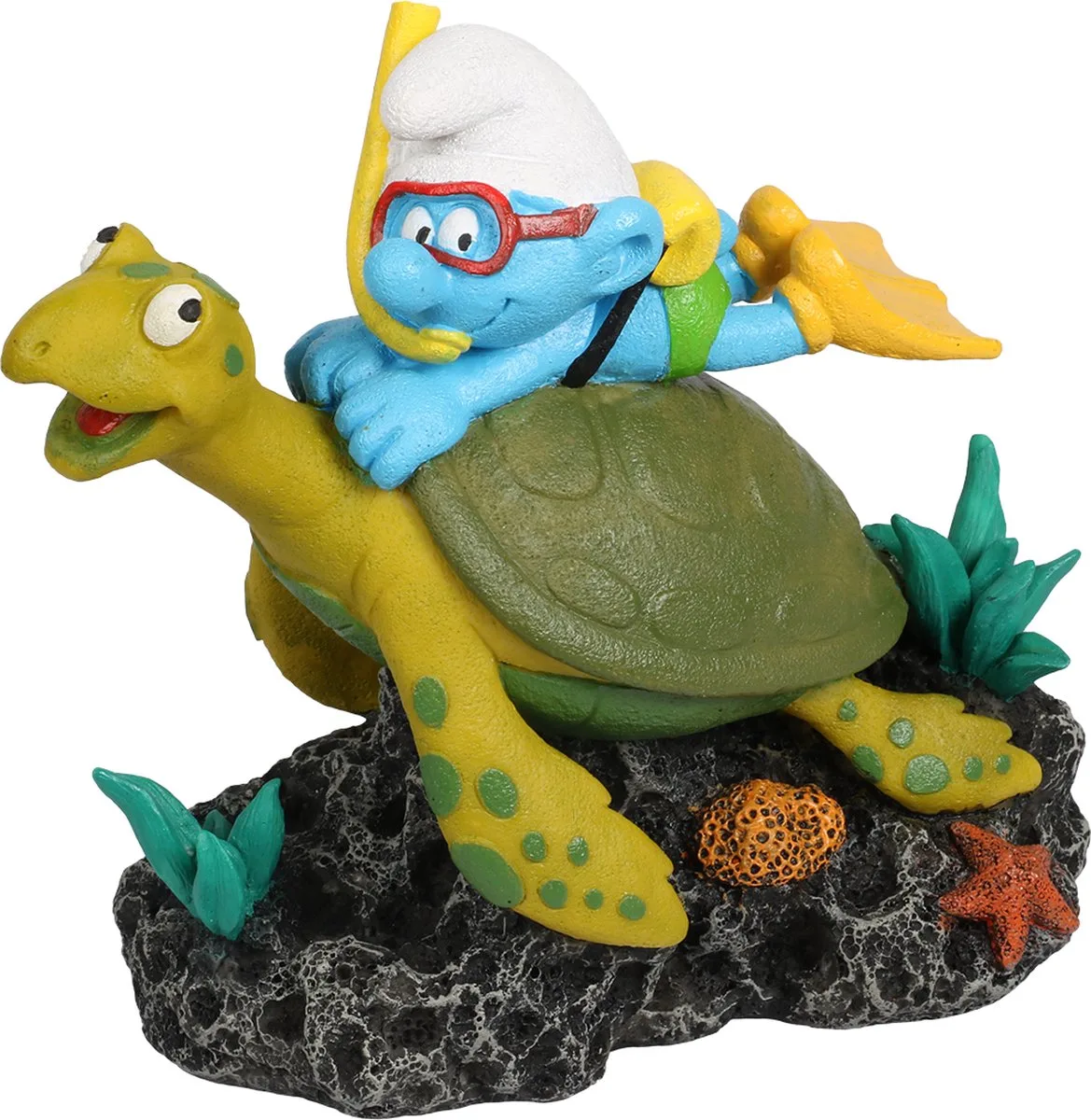 smurfen onderwater schildpad 12,9x7,5x12cm von Aqua Della in Mehrfarbig – Produktfoto