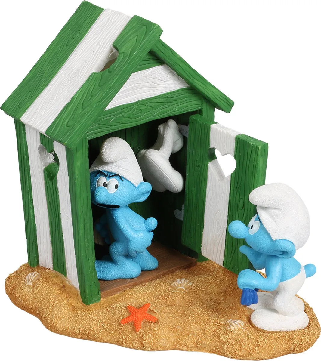 smurfen strand cabine 14,5x11,4x14,6cm de Aqua Della en Multicolore – photo produit
