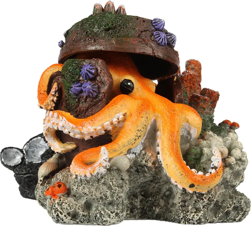 Verdwaalde Octopus - Aquarium - Ornament - 15.5x12.5x11 cm von Aqua Della in <> – Produktfoto