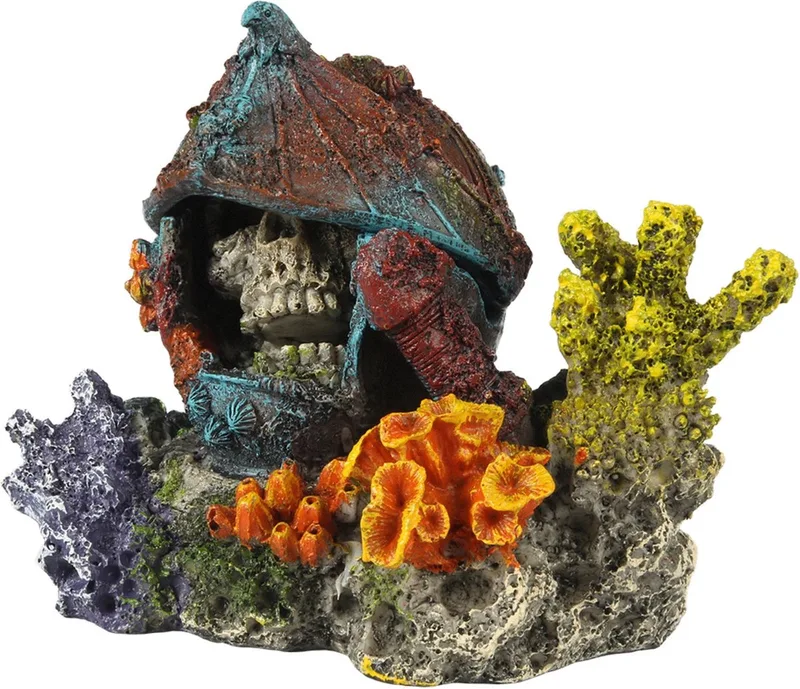 Verdwaalde Schedel - Aquarium - Ornament - 15.5x12x12 cm by Aqua Della in <> – product photo