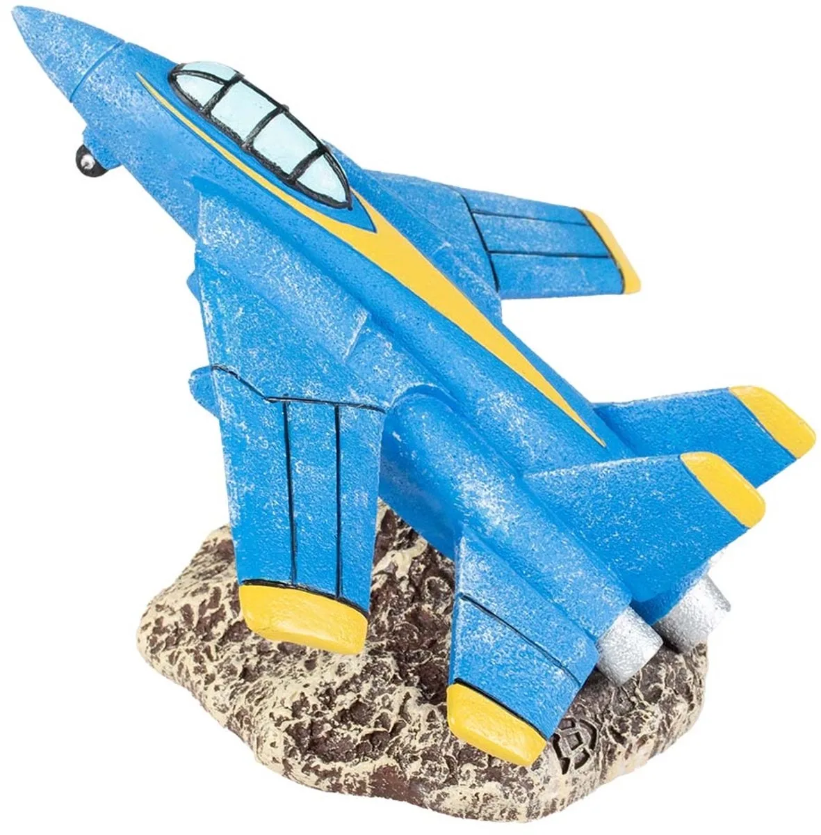Vliegtuig Tomcat - Aquariumdecoratie Vliegtuig - Gedetailleerd Ornament - 15x12,5x10cm van Aqua Della in Meerkleurig – productfoto
