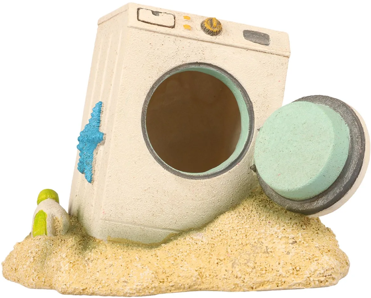 Wasmachine - Aquariumdecoratie - Glow-in-the-Dark Schuilplek - 12x10x10cm - Meerkleurig by Aqua Della in Multicolour – product photo