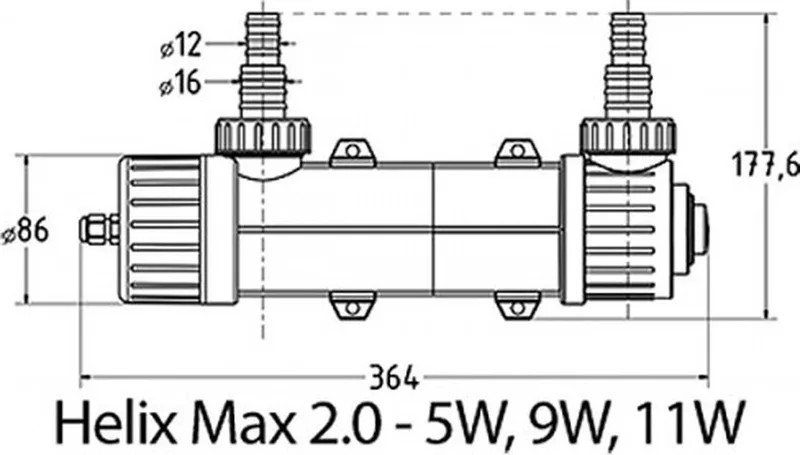 Helix Max 2.0 - 55W UV Lamp Aquarium de Aqua Medic en Color – photo produit