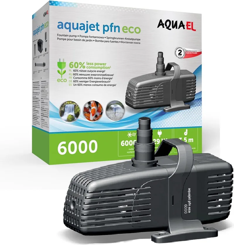 Aqua Jet PFN 6000 ECO | Energiezuinige Vijverpomp von Aquael – Produktfoto