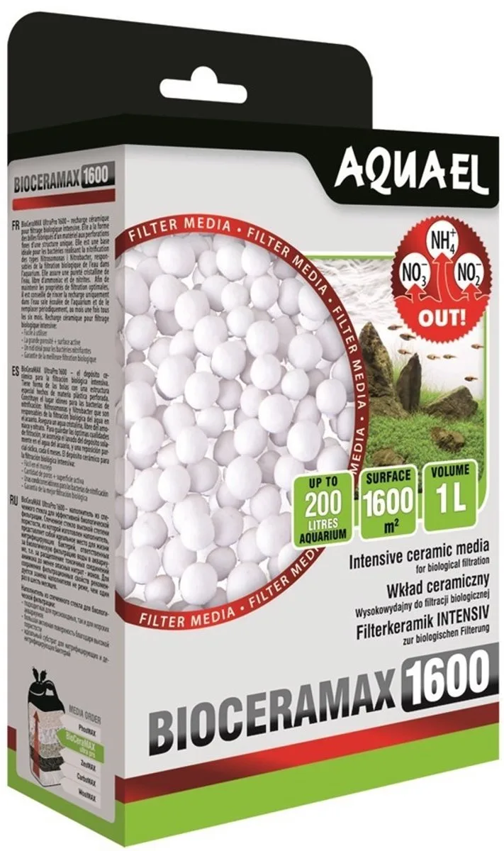 BioCeraMax ultrapro 1600 - Aqaurium Filter Medium - Inhoud: 1000ml by Aquael – product photo