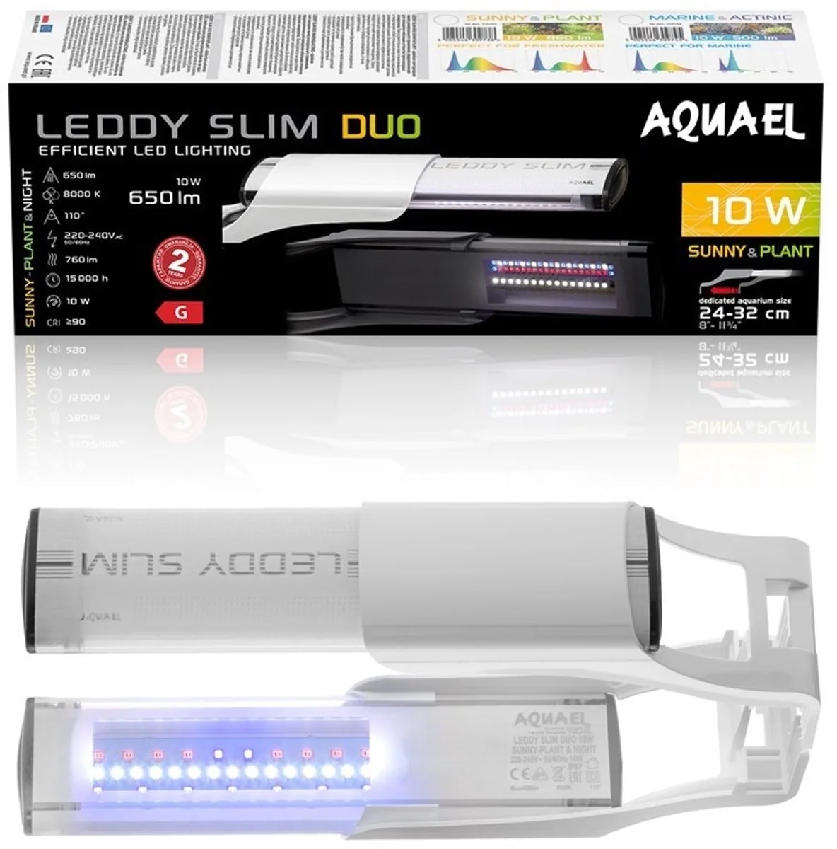 Leddy Slim Duo Sunny Plant & Nacht 10 Watt by Aquael in White – product photo