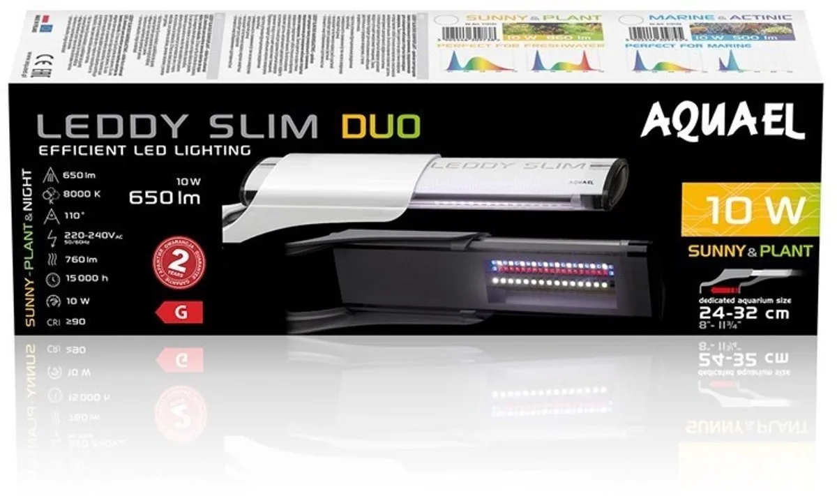 Leddy Slim Duo Sunny Plant & Nacht 10 Watt by Aquael in Black – product photo