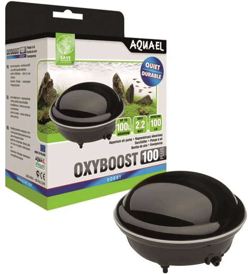 oxyboost +100 - Aquarium Pomp - Type: Luchtpomp - 100 liter/uur by Aquael in Multicolour – product photo