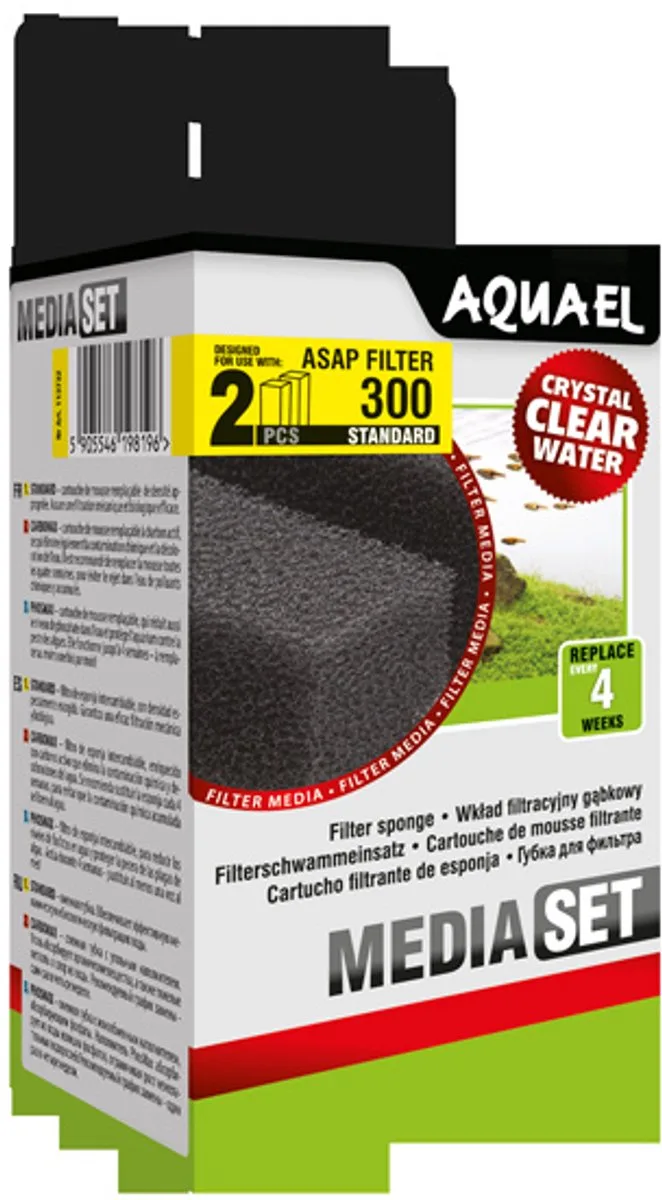 Spons ASAP 300 - Standaard - Set van 2 stuks by Aquael in Black – product photo