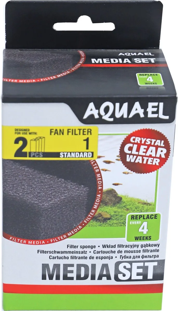 Spons Fan 1 Plus - Set van 2 stuks by Aquael in Black – product photo