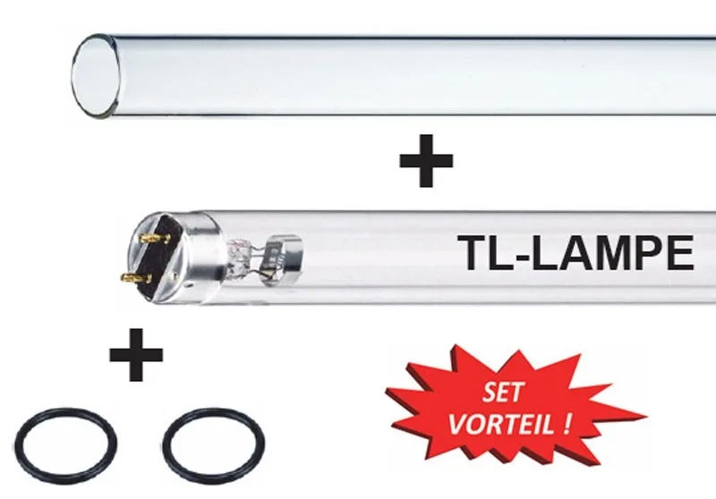 TMC UVC 55 Watt Set TL-Lampe + Quarzglas + 2x O-Ring - KOMPLETT-SET !!! von AquaForte – Produktfoto