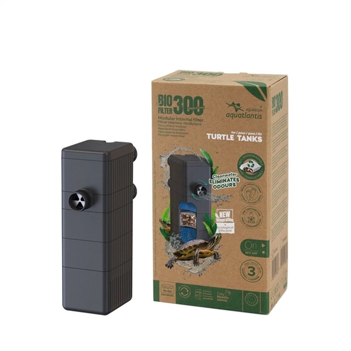 Bio Filter 300 Aqua Turtles by Aquatlantis in Black – product photo