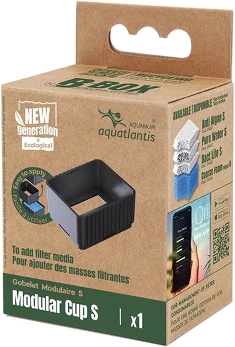 Mod. Cup B-Box Cartridges Large de Aquatlantis en Noir – photo produit