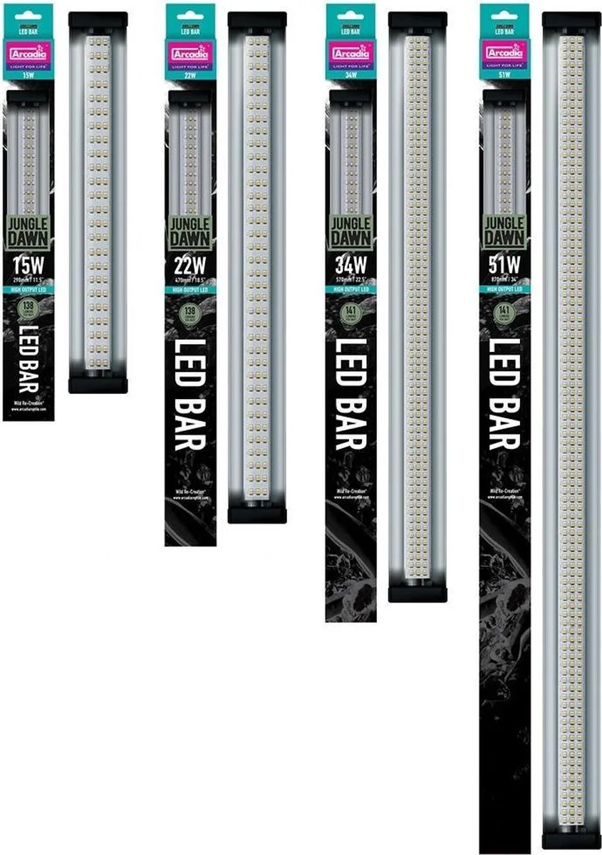 Jungle Dawn Led Bar 470 mm - Verwarming - 22 Watt by Arcadia in Color – product photo