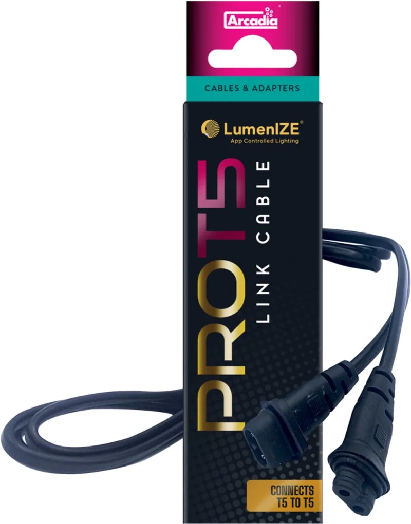 Lumenize Pro T5-T5 UVB Kit voedingskabel 120 cm | doorlussen tot 10 armaturen von Arcadia in Schwarz – Produktfoto