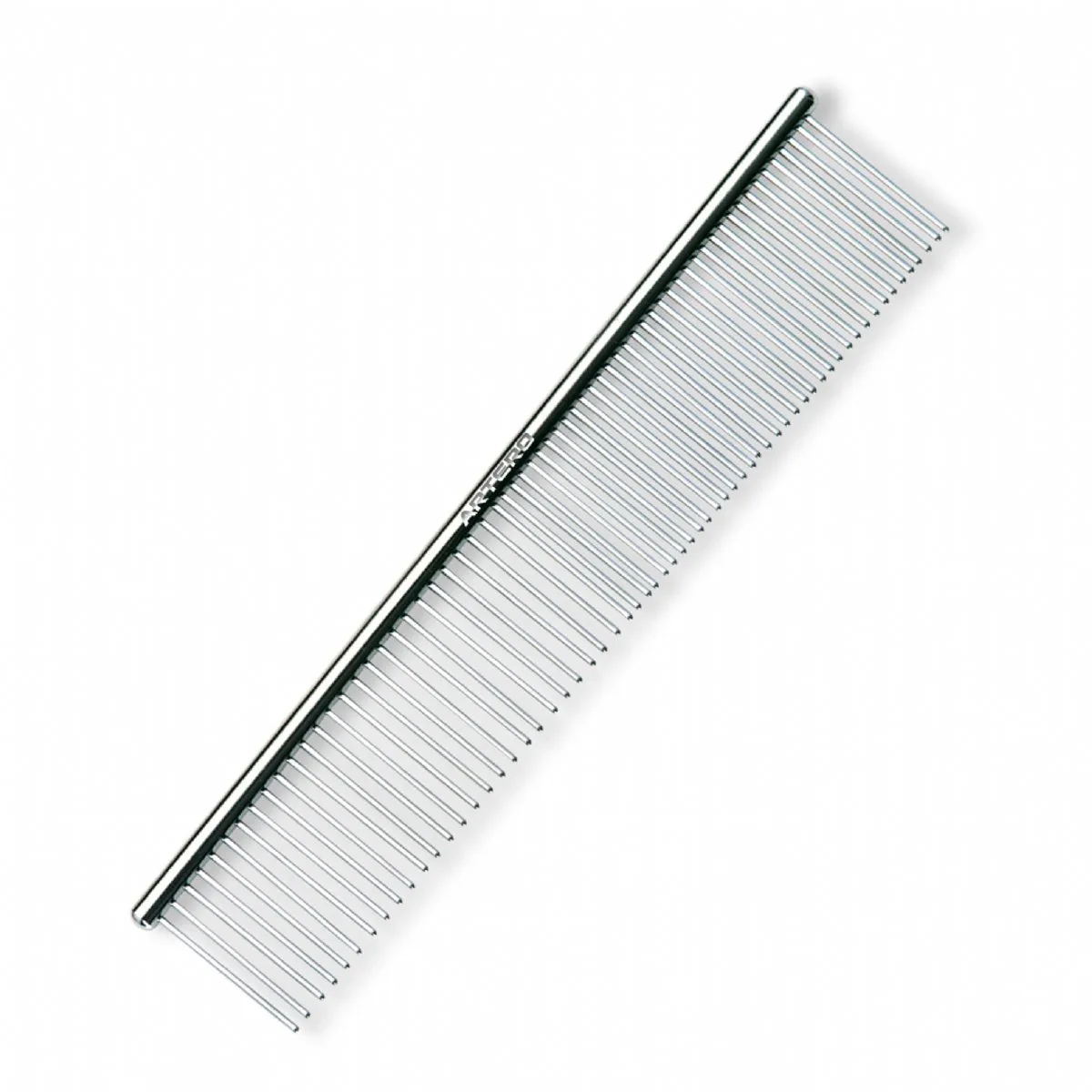 Kattenkam Metaal- fijn/grof met ronde greep Small 15,5 CM de Artero en Argent – photo produit