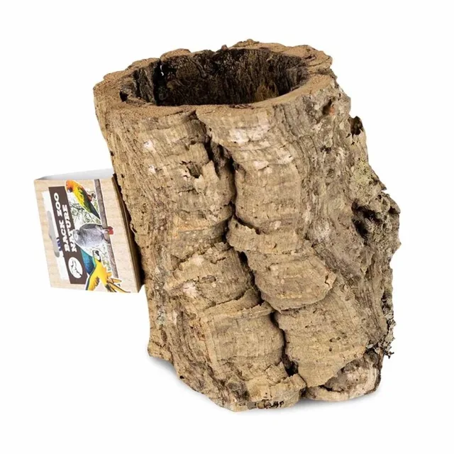 Trunkhut Kurk - Ronde Schuilplaats 20x15-20 cm - Natuurlijke Kurk, Eenvoudig Bevestigbaar