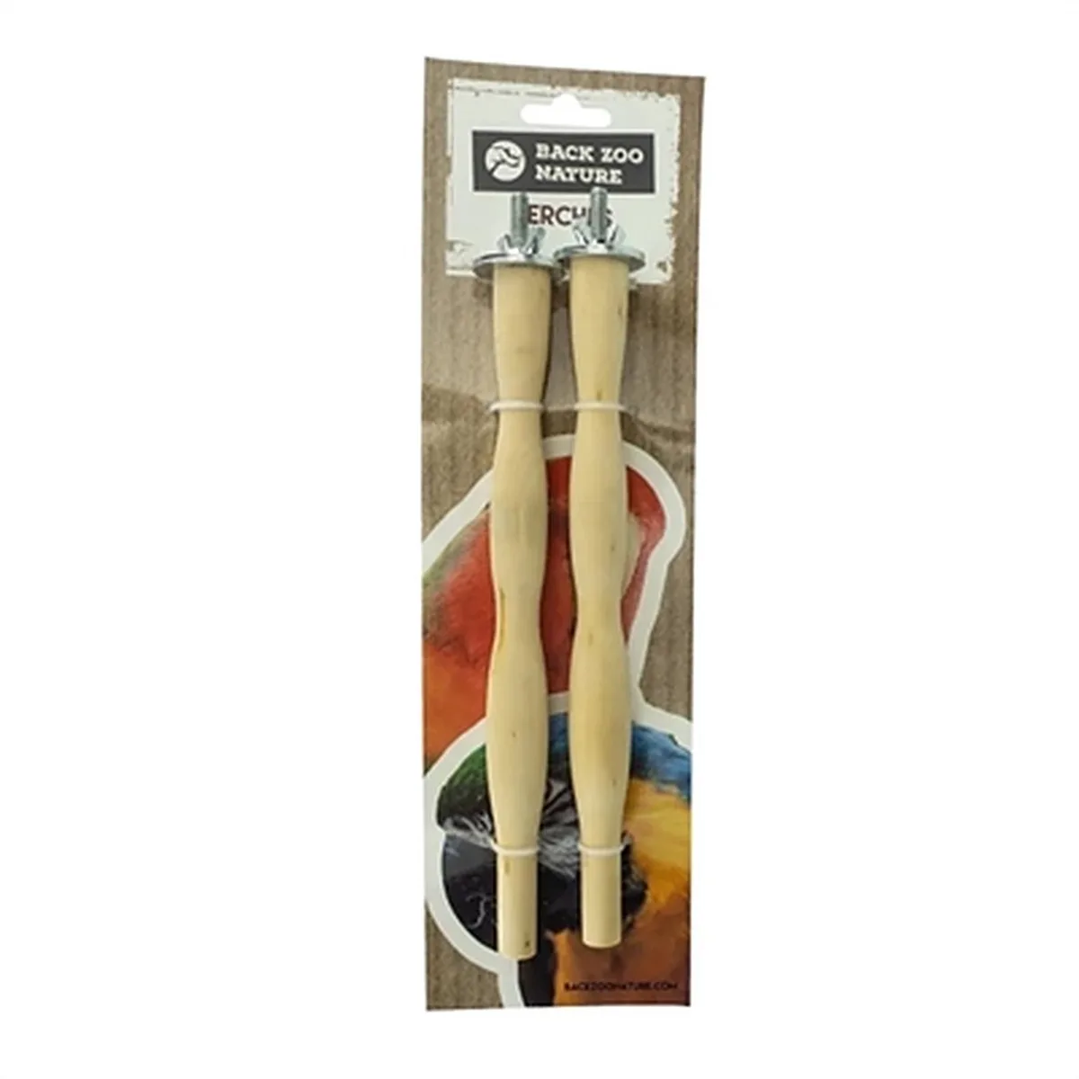 Zitstokken - Ergonomisch 25 cm - Set van 2 voor Kromsnavels by Back Zoo Nature in Natural – product photo
