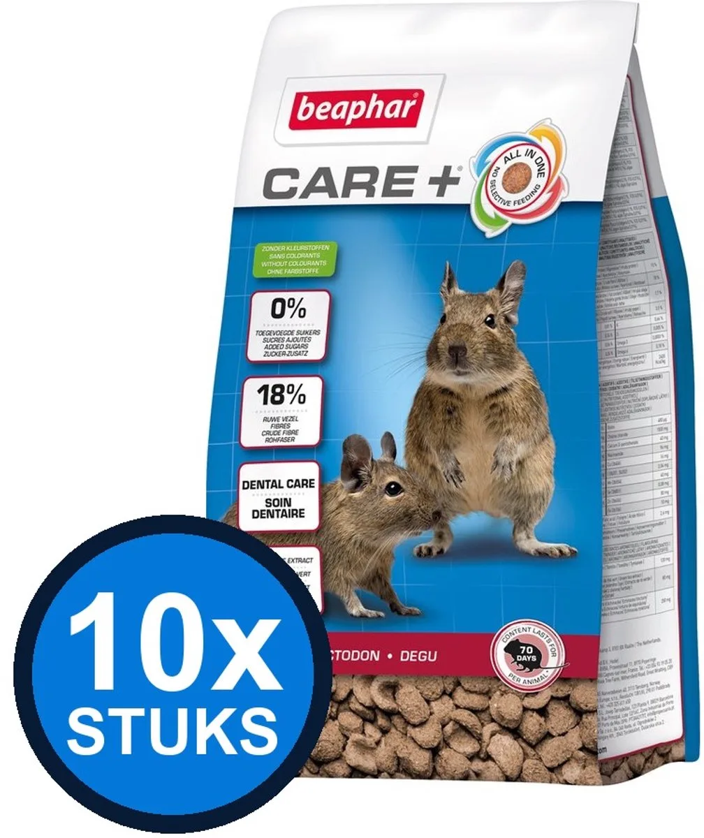 10x Beaphar - Care+ degoe 700gr - Knaagdierenvoer - 700 g från Beaphar – produktbild