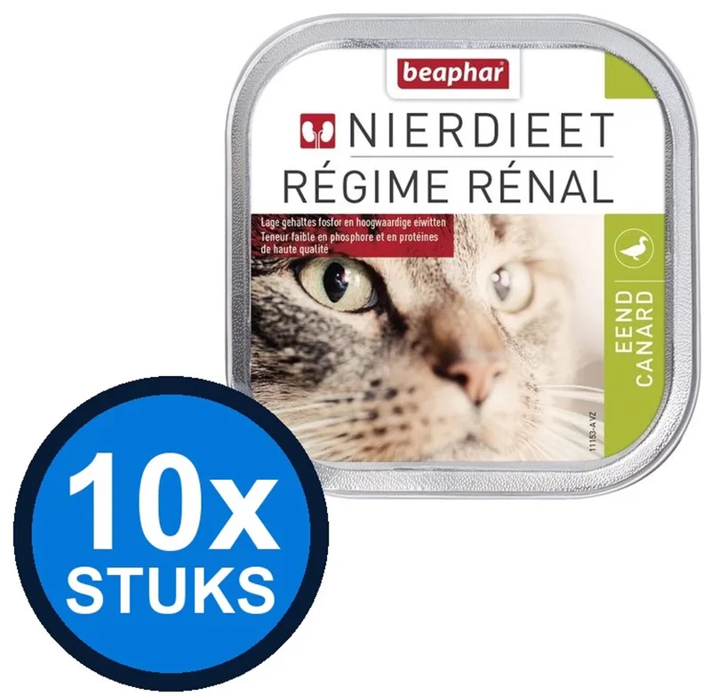 10x Beaphar - nierdieet kat eend 100gr - Kattenvoer Natvoer - 100 g by Beaphar – product photo