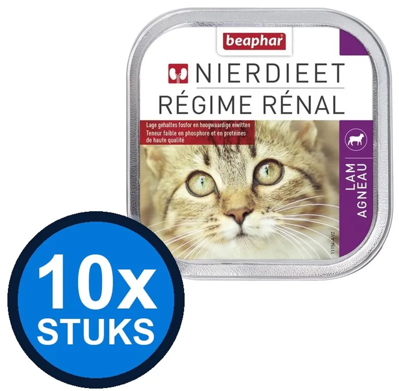 10x Beaphar - nierdieet kat lam 100gr - Kattenvoer Natvoer - 100 g von Beaphar – Produktfoto