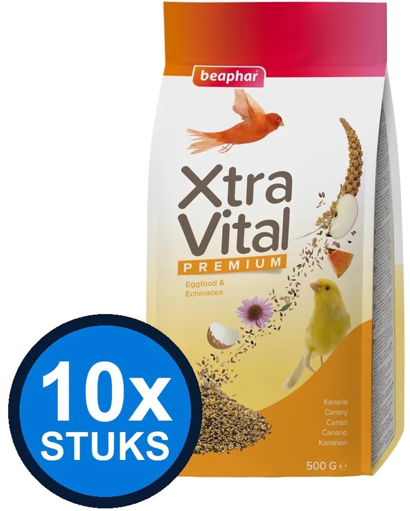 10x Beaphar - XtraVital kanarie 500gr - Vogelvoer - 500 g de Beaphar – photo produit