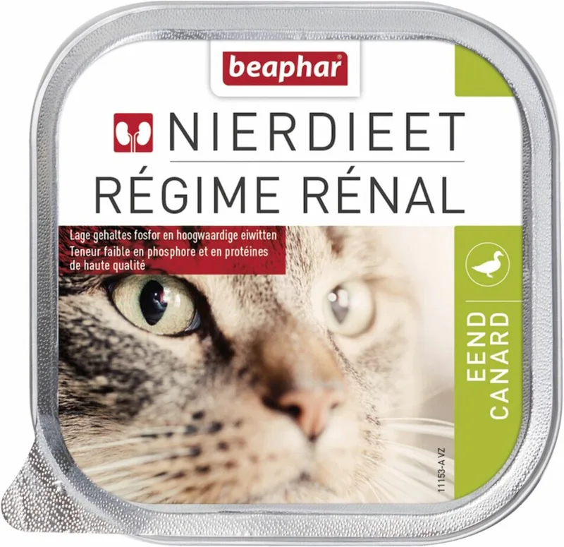 16x Beaphar Nierdieet Kattenvoer Nat Eend 100 gr by Beaphar – product photo