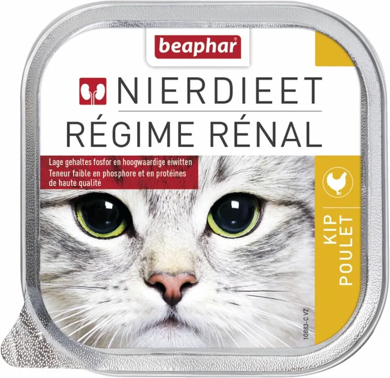 16x Beaphar Nierdieet Kattenvoer Nat Kip 100 gr by Beaphar – product photo