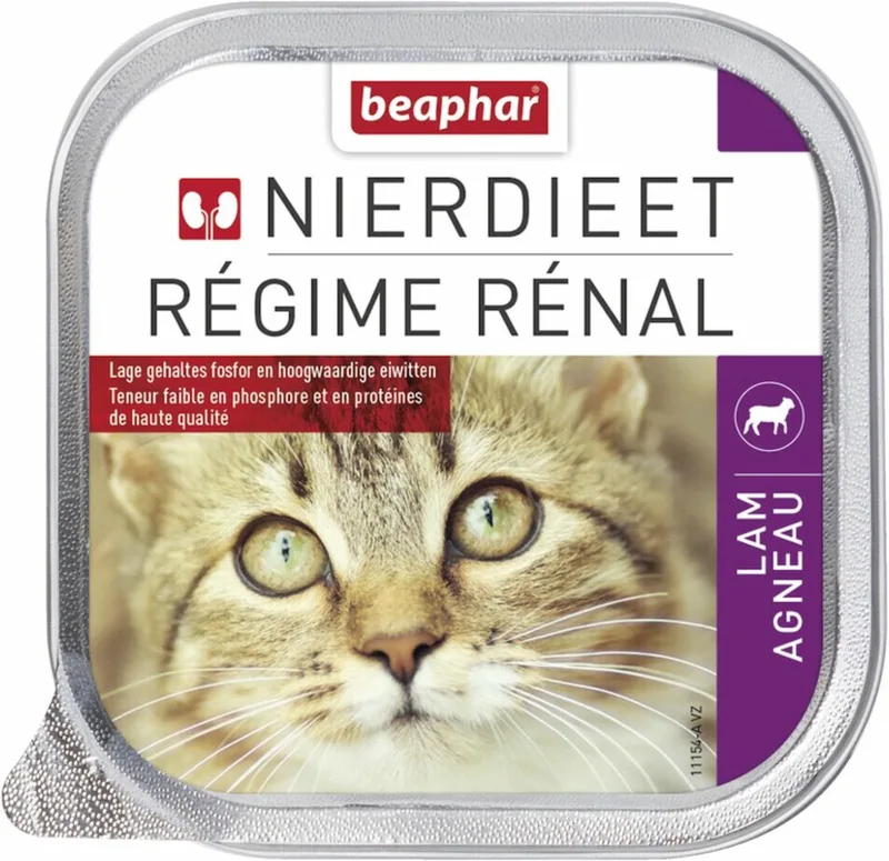16x Beaphar Nierdieet Kattenvoer Nat Lam 100 gr by Beaphar – product photo