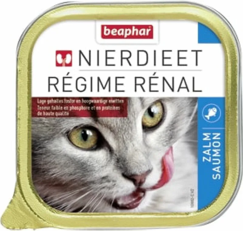 16x Beaphar Nierdieet Kattenvoer Nat Zalm 100 gr de Beaphar – photo produit