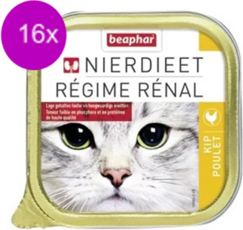 16x Beaphar - nierdieet voor kat - Kip - Kattenvoer - 100g von Beaphar – Produktfoto