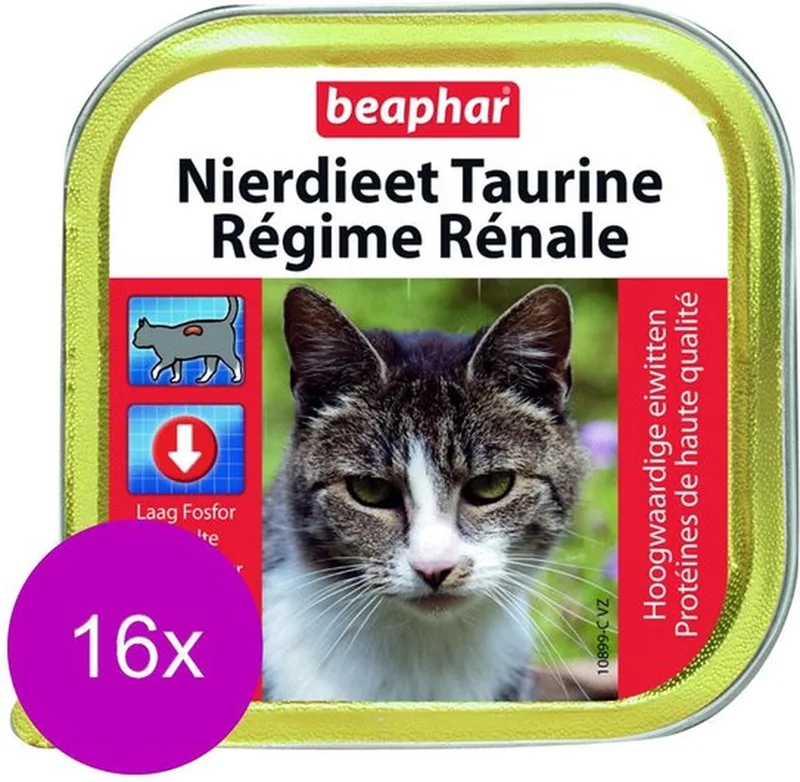 16x Beaphar - nierdieet voor kat - Taurine - Kattenvoer - 100g by Beaphar – product photo