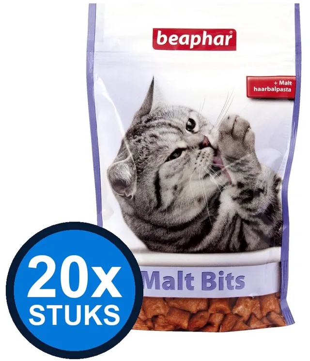20x Beaphar - malt bits kat 150gr - Kattenvoer Snacks - 150 g