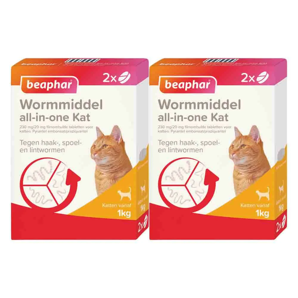 2x Beaphar All-in-one Ontworming Tabletten Kat Vanaf 1 kg 2 tabletten by Beaphar – product photo