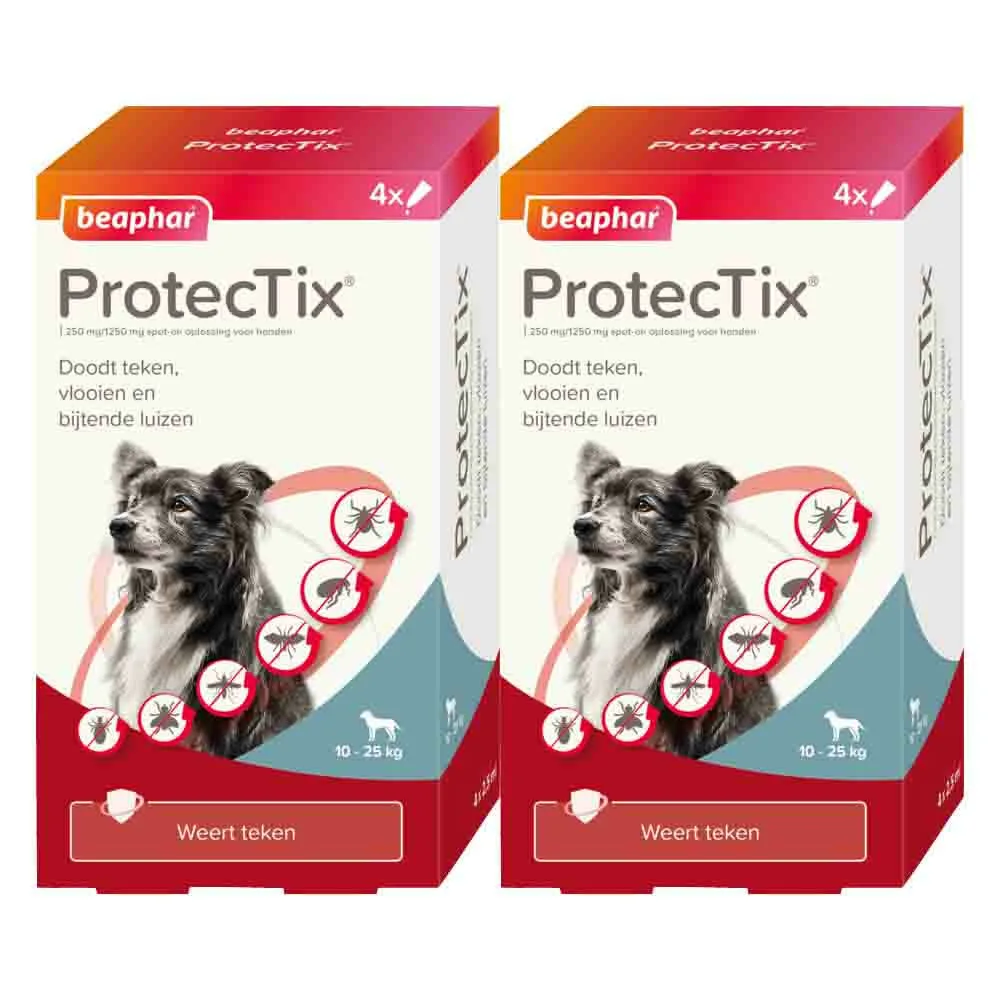 2x Beaphar ProtecTix Hond Anti Vlo & Teek 10-25 kg 4 pipetten von Beaphar – Produktfoto