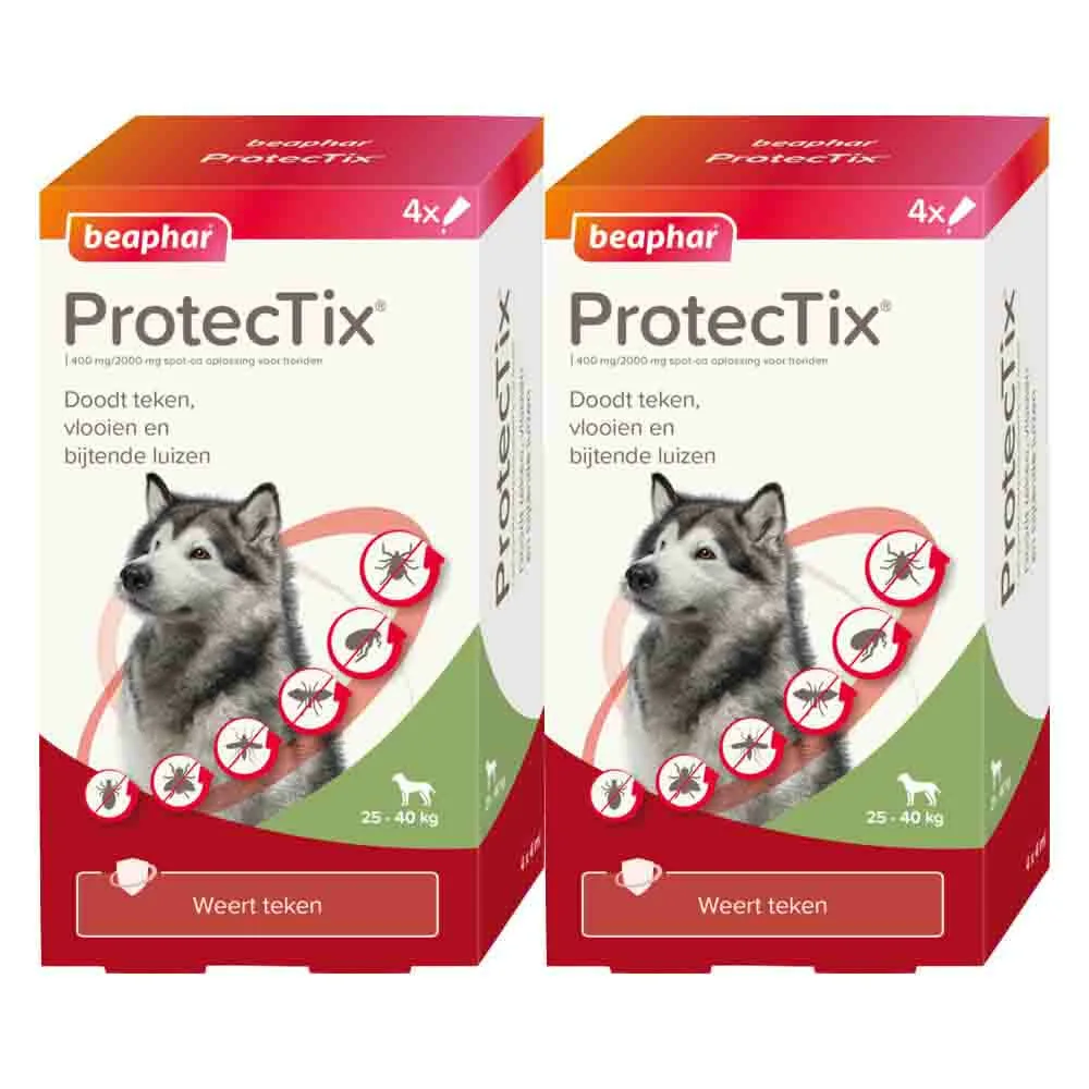 2x Beaphar ProtecTix Hond Anti Vlo & Teek 25-40 kg 4 pipetten van Beaphar – productfoto
