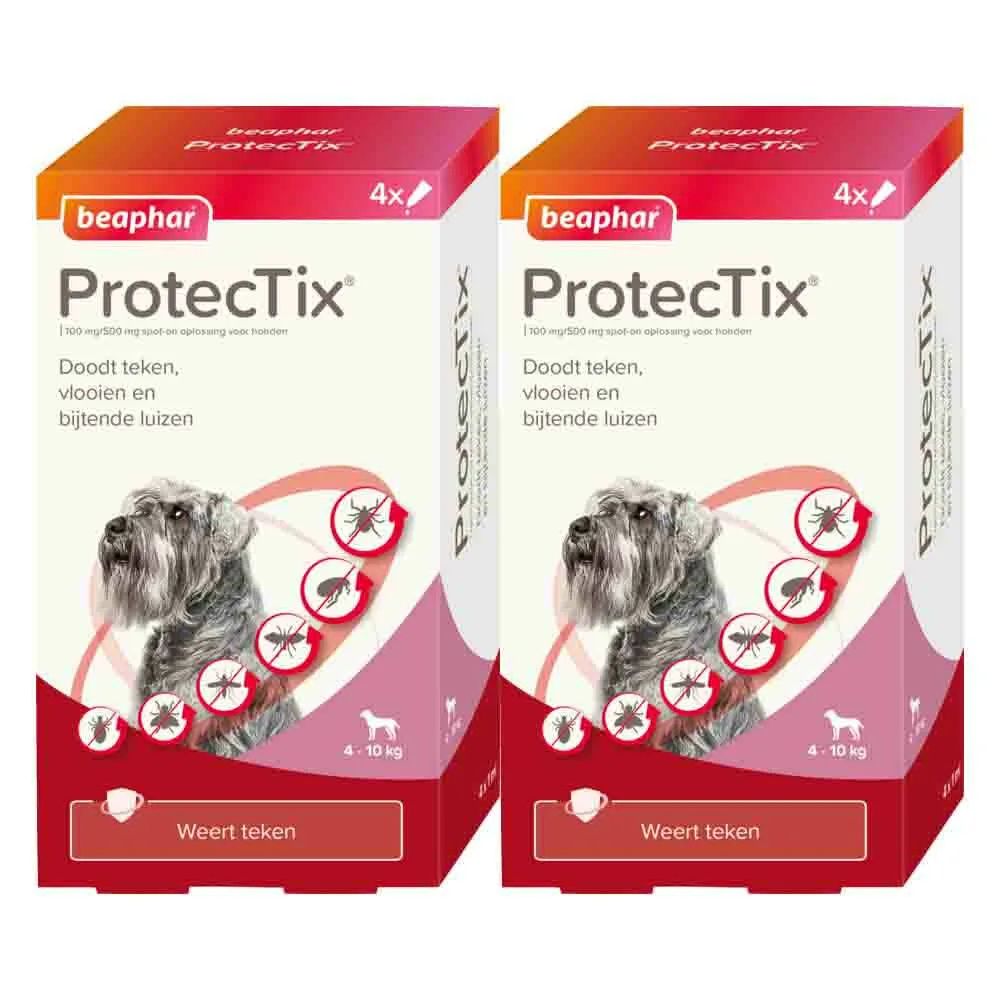 2x Beaphar ProtecTix Hond Anti Vlo & Teek 4-10 kg 4 pipetten van Beaphar – productfoto