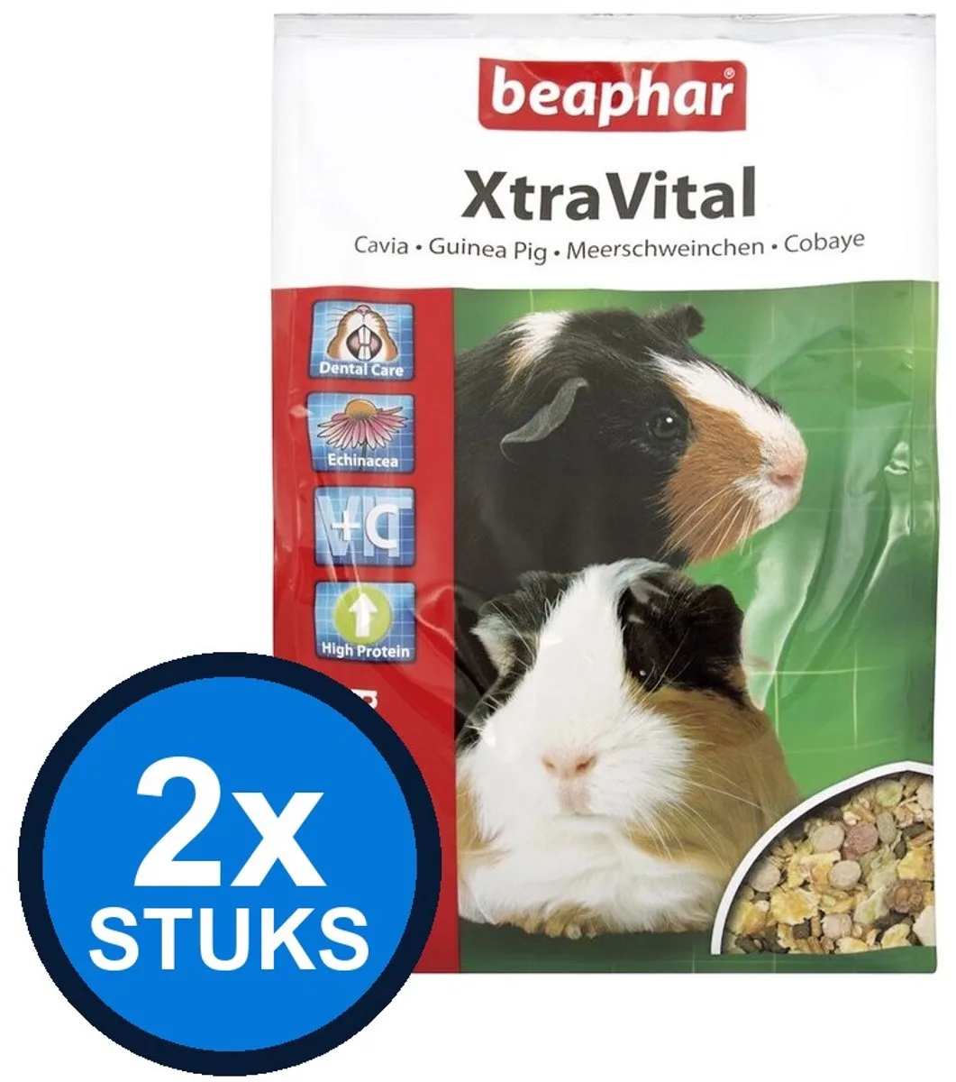 2x Beaphar - XtraVital cavia 2,5kg - Knaagdierenvoer - 2.5 kg van Beaphar – productfoto