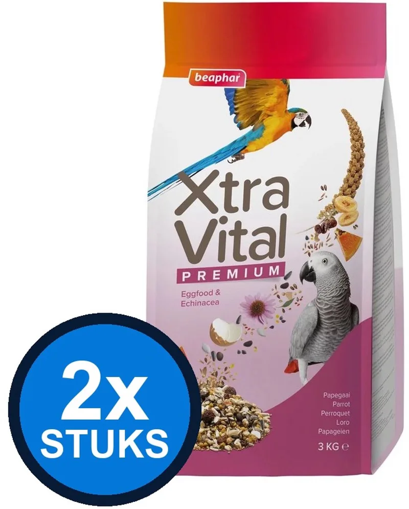 2x Beaphar - XtraVital papegaai 3kg - Vogelvoer - 3 kg by Beaphar – product photo