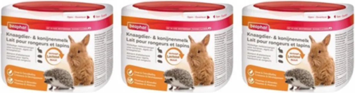 3x Beaphar Konijn/Knaagdiermelk - Moedermelkvervanger - 200g van Beaphar – productfoto
